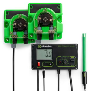 Milwaukee Instruments MC745 conductivity controller with 2 dosing pumps to maintain EC levels Automatically.