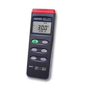 Center C300 Thermocouple thermometer with PC interface accepting K-type thermocouples.