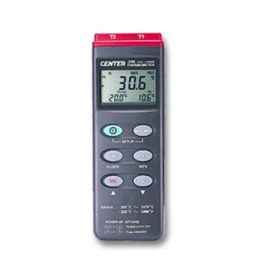 Center C306 dual Input data logger thermometer accepting k type thermocouples with PC interface can record up to 16,000 readings.