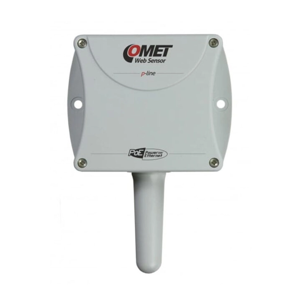 COMET P8610 Web Sensor with built-in temperature sensor and PoE.