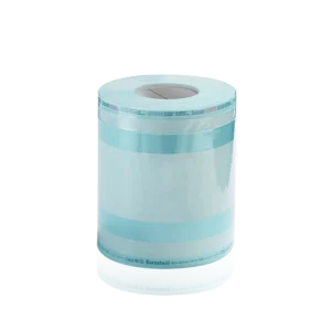 Gusseted paper rolls made of medical high weight (60g/m2) and double layer film of polyethylene/polypropylene available in 3 sizes.